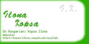 ilona kopsa business card